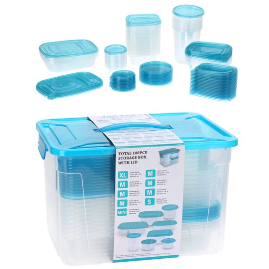 EXCELLENT HOUSEWARE plastmasas uzglabāšanas kastīšu komplekts 50gab